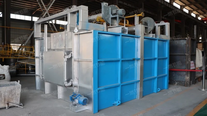 Gas storage through forging heating furnace