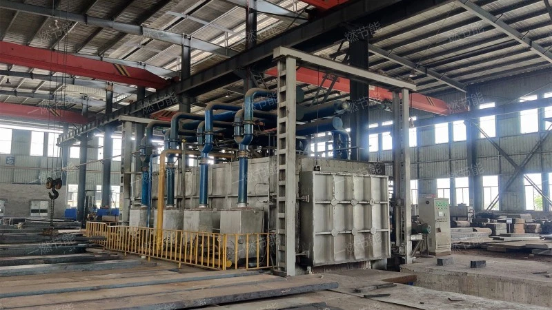Split type trolley forging heating furnace