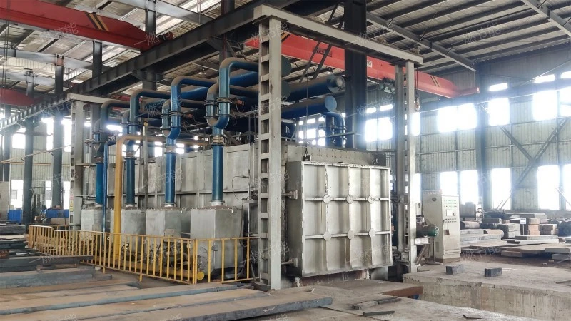 Split type trolley forging heating furnace