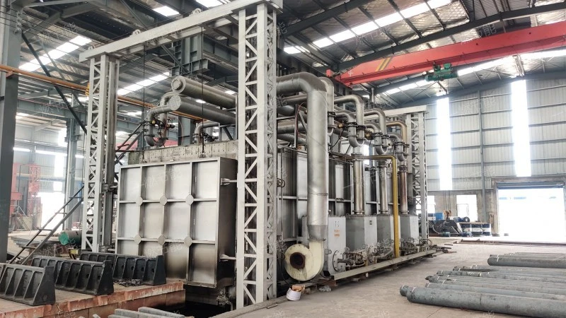 Metal trolley forging furnace