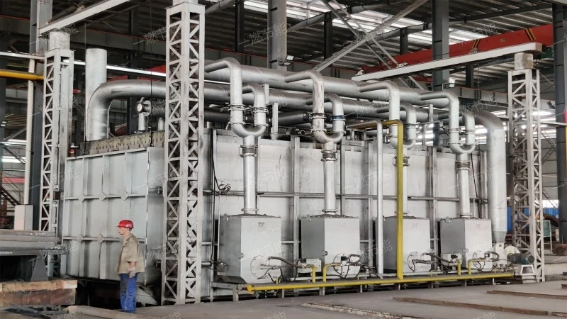 Split type trolley forging furnace