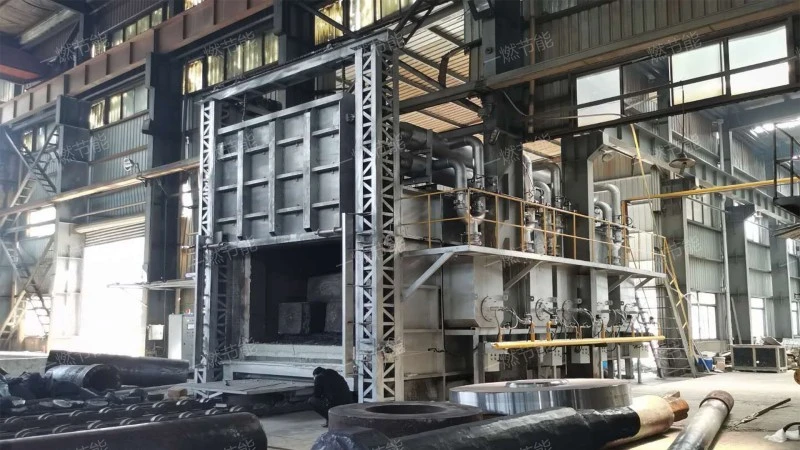 Metal trolley forging furnace