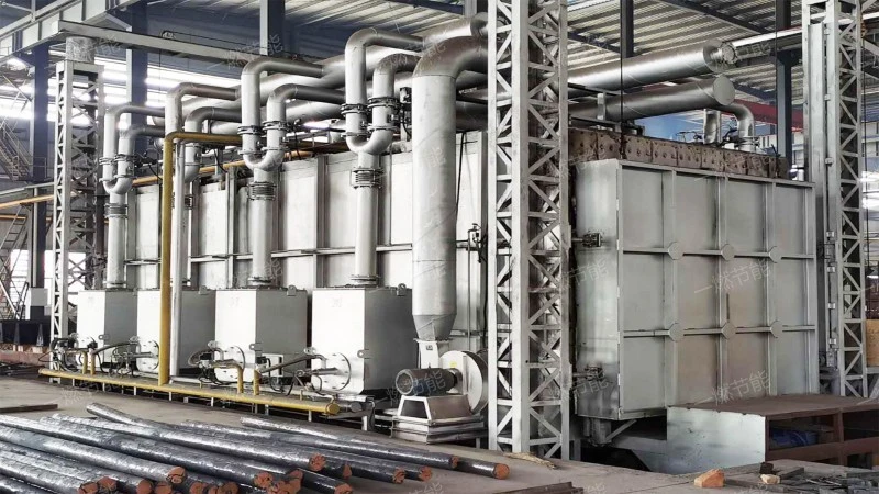 Low temperature trolley heating furnace