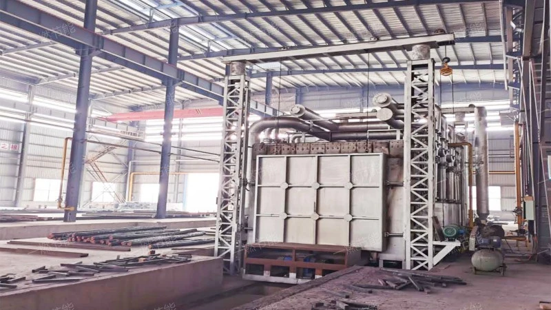 Mold trolley forging heating furnace