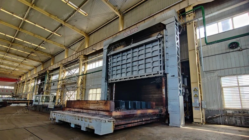 Split type trolley forging heating furnace