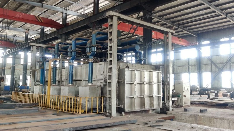 Stepping bottom quenching and tempering furnace