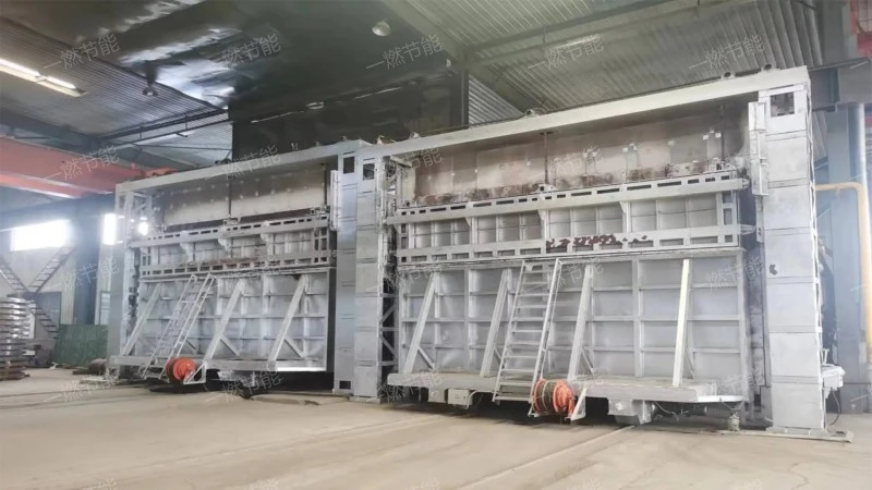 Low temperature trolley heating furnace